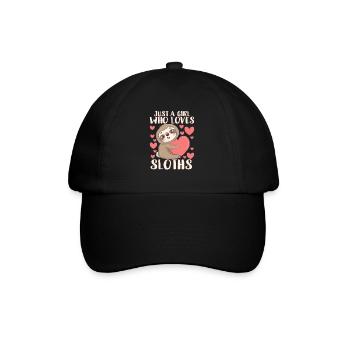 Juste une fille qui aime l’animal amusant de paresseux - Casquette classique - noir/noir - Devant