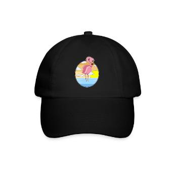 Flamingo Sunset - Baseball Cap - black/black - Front