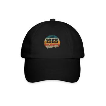 Vintage Birthday - July 1965 - Gift Idea - Baseball Cap - black/black - Front