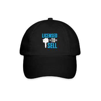 Cadeau d’agent immobilier pour agent immobilier - Casquette classique - noir/noir - Devant