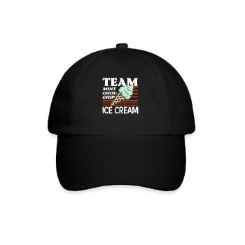 Team Mint Choc Crème glacée Cornet Crème glacée Crème glacée - Casquette classique - noir/noir - Devant