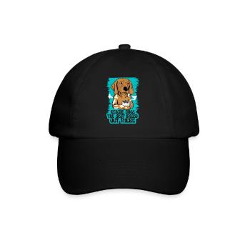 Adoption von Rettungshunden im Tierheim - Baseballkappe - Schwarz/Schwarz - Vorne