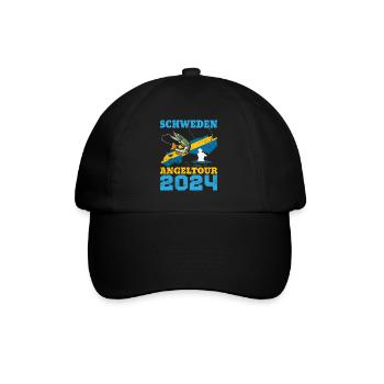 Schweden Angeltour 2024 - Baseballkappe - Schwarz/Schwarz - Vorne