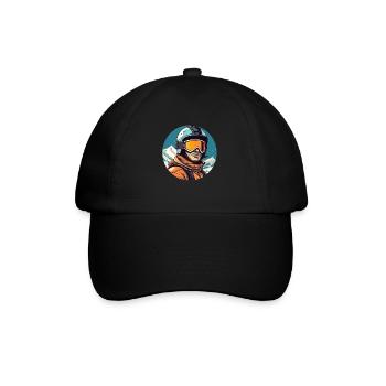 Snowboarding or skiing and then après-ski - Baseball Cap - black/black - Front