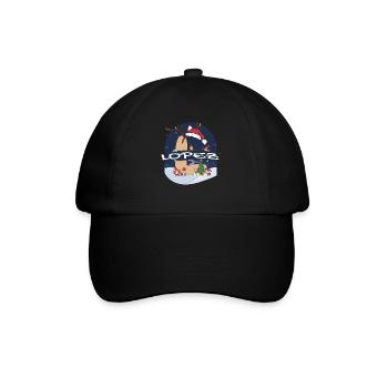 Toller Lopez-Name mit Weihnachtsmütze im Weihnachtsthema - Baseballkappe - Schwarz/Schwarz - Vorne