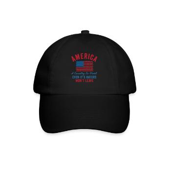 Amerika: Ein Land, das so großartig ist, dass die USA patriotisch sind - Baseballkappe - Schwarz/Schwarz - Vorne