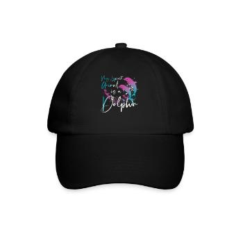 Dolphin My Spirit Animal Is A - Baseball Cap - black/black - Front
