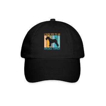 Airedale Terrier Gifts - Baseballkappe - Schwarz/Schwarz - Vorne