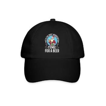 It's the most Wonderful time for a Beer - Baseballkappe - Schwarz/Schwarz - Vorne