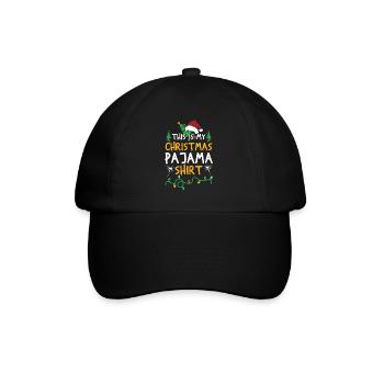 Pyjama Shirt - Baseballkappe - Schwarz/Schwarz - Vorne