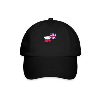 Pologne Grande-Bretagne Royaume-Uni Drapeau Britannique Polonais - Casquette classique - noir/noir - Devant
