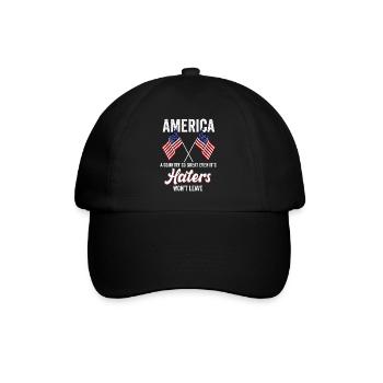 Amerika: Ein Land, das so großartig ist, dass die USA patriotisch sind - Baseballkappe - Schwarz/Schwarz - Vorne