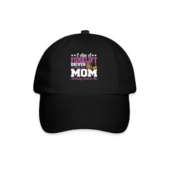 Mother I Am A Forklift Driver And A Mom Funny Wome - Baseballkappe - Schwarz/Schwarz - Vorne