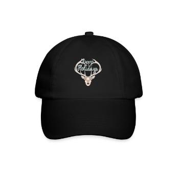 Joyeuses Fêtes Cerf ! T-shirt cadeau de Noël - Casquette classique - noir/noir - Devant