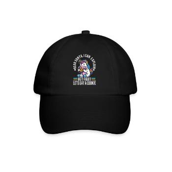 Cher père Noël, je peux vous expliquer Mais d’abord, mangeons un - Casquette classique - noir/noir - Devant