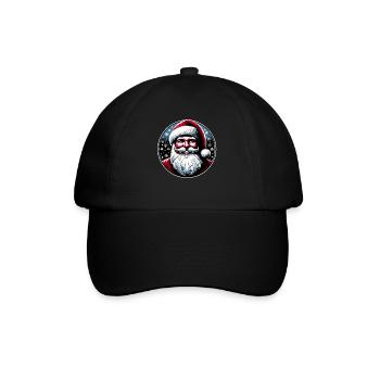 Santa Claus design Funny Gift for Xmas Lovers - Baseball Cap - black/black - Front