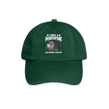 Cute Porcupine Funny - Baseball Cap - bottle green - Front