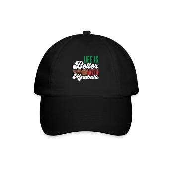Boulettes de viande Italie Cuisine italienne - Casquette classique - noir/noir - Devant