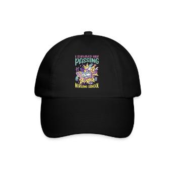 I Survived Her Passing Nursing School 26 - Baseball Cap - black/black - Front