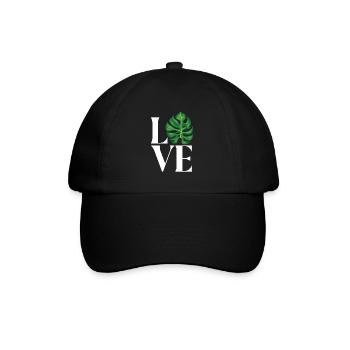 Monstera Deliciosa Albo Plante d’intérieur botanique - Casquette classique - noir/noir - Devant