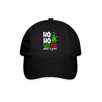 Ho Ho Holy Shit what a Year! - Baseballkappe - Schwarz/Schwarz - Vorne