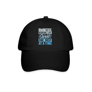 Diabète - Rendre la vie douce une goutte à la fois - Casquette classique - noir/noir - Devant