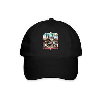 Dresden City Germany Souvenir - Baseball Cap - black/black - Front
