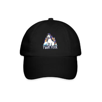 Licorne punk rock - Casquette classique - noir/noir - Devant