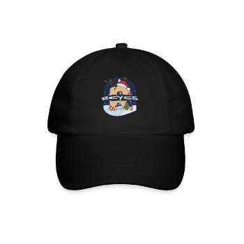 Impressionnant nom de Reyes w chapeau de père Noël dans le thème de Noël - Casquette classique - noir/noir - Devant