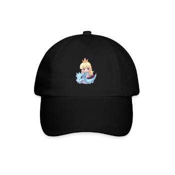 Prinzessin Drache Niedlich - Baseballkappe - Schwarz/Schwarz - Vorne