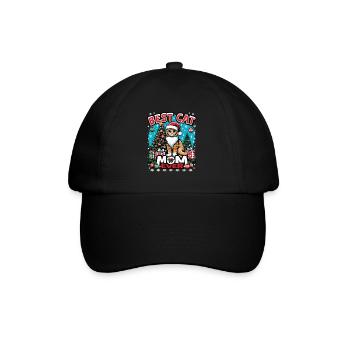 Best Cat Mom Katze Katzenmama Beste Katzenmama - Baseballkappe - Schwarz/Schwarz - Vorne
