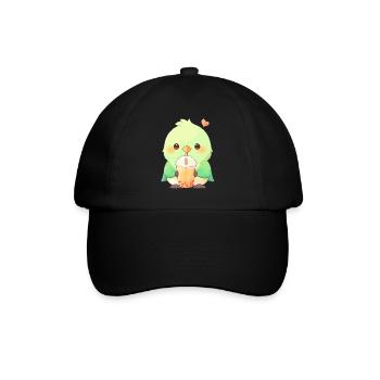 Inséparable kawaii boit Boba Bubble Tea Chibi - Casquette classique - noir/noir - Devant