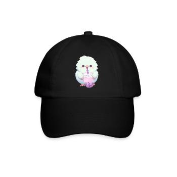 Inséparable kawaii boit Boba Bubble Tea Chibi - Casquette classique - noir/noir - Devant