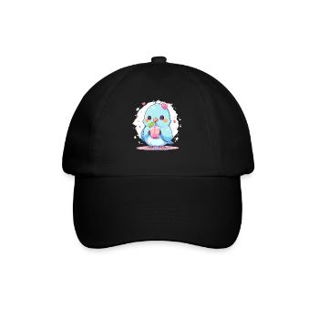 Inséparable kawaii boit Boba Bubble Tea Chibi - Casquette classique - noir/noir - Devant