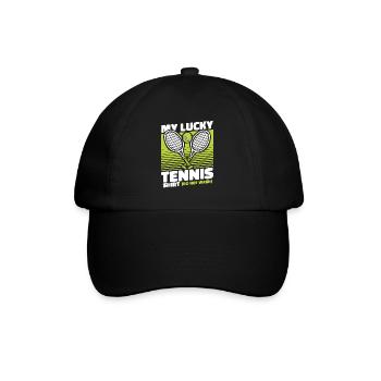 My Lucky Tennis Apparel Tennisspieler - Baseballkappe - Schwarz/Schwarz - Vorne