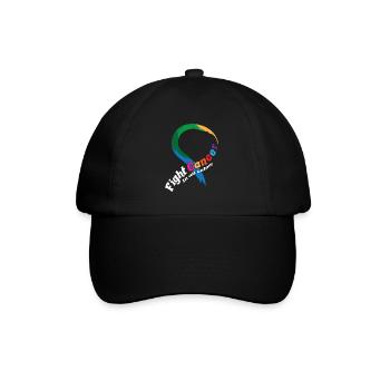 Soutien aux survivants du cancer Combattez le cancer sous toutes ses couleurs - Casquette classique - noir/noir - Devant