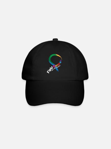 Cancer Survivor Support Fight Cancer In All Colors - Baseballkappe - Schwarz/Schwarz