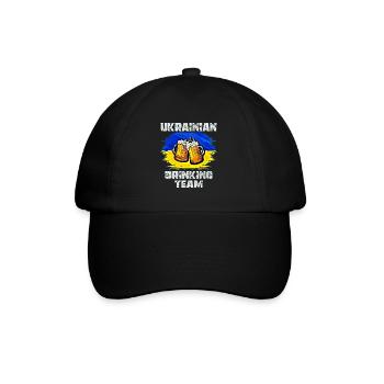 Équipe de beuverie d’Ukraine - Casquette classique - noir/noir - Devant
