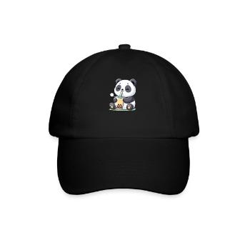Kawaii Pandas Bubble Tea Boba Panda - Casquette classique - noir/noir - Devant