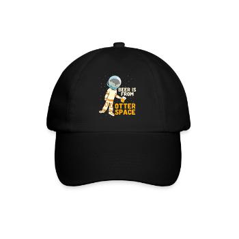 Otters and Beer Otter - Baseballkappe - Schwarz/Schwarz - Vorne