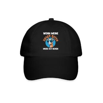 Ziege Ziegenbauer Bauernhof Landwirt Bauer Ziegen - Baseballkappe - Schwarz/Schwarz - Vorne