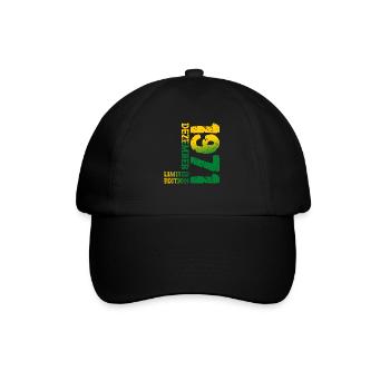 1971 Dezember Limited Edition 52. Geburtstag Deko - Baseballkappe - Schwarz/Schwarz - Vorne
