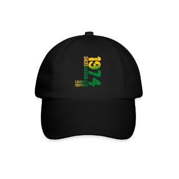 1974 Dezember Limited Edition 49. Geburtstag Deko - Baseballkappe - Schwarz/Schwarz - Vorne