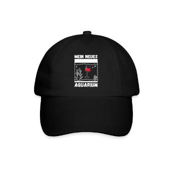 Wein Aquarium Fische Aquaristik - Baseballkappe - Schwarz/Schwarz - Vorne
