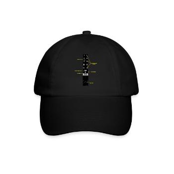 Start- und Landebahnmarkierungen am Flughafen erklärt - Pilot - Baseballkappe - Schwarz/Schwarz - Vorne