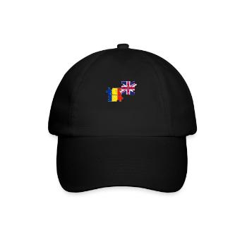 Romania UK Flag British Romanian - Baseball Cap - black/black - Front