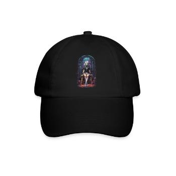 Kawaii Goth Pastel Anime e-girl Streetwear - Casquette classique - noir/noir - Devant