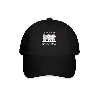 Joyeux Noël Ours Polaire Réveillon de Noël Ours Polaires - Casquette classique - noir/noir - Devant