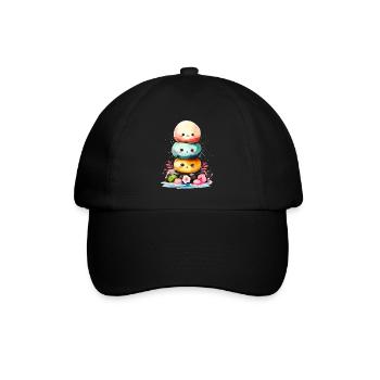 Kawaii Mochi Crème Glacée Dessert Japonais Japon - Casquette classique - noir/noir - Devant
