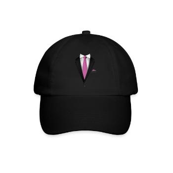 Smoking mit Krawatte für Hochzeiten und Besonderes - Baseballkappe - Schwarz/Schwarz - Vorne